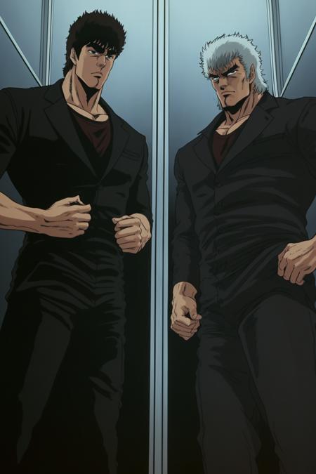 1671612808976-2991147518-closeup of two men, standing an an elevator, wearing a dark gray business suit, wearing a black shirt,_HNKstyle,_.png